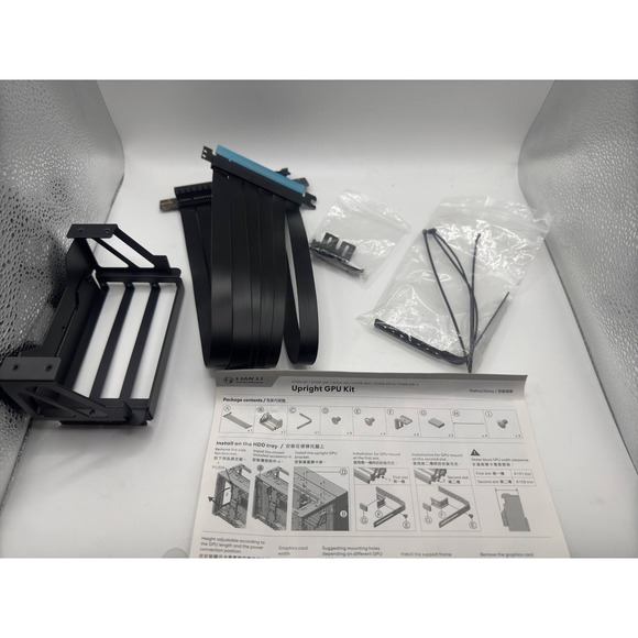 Lian Li O11DE 2X 3 Black PCIe 3.0 Upright GPU Kit for O11 Dynamic EVO - Picture 2 of 7